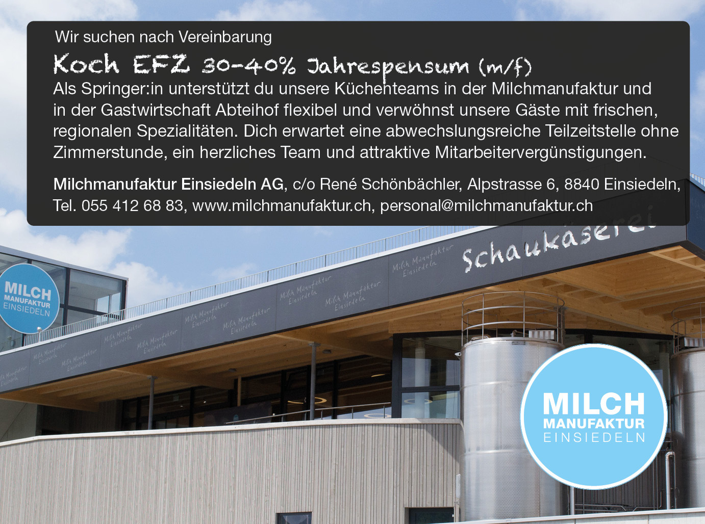 Stelleninserat Koch Aushilfe 2026