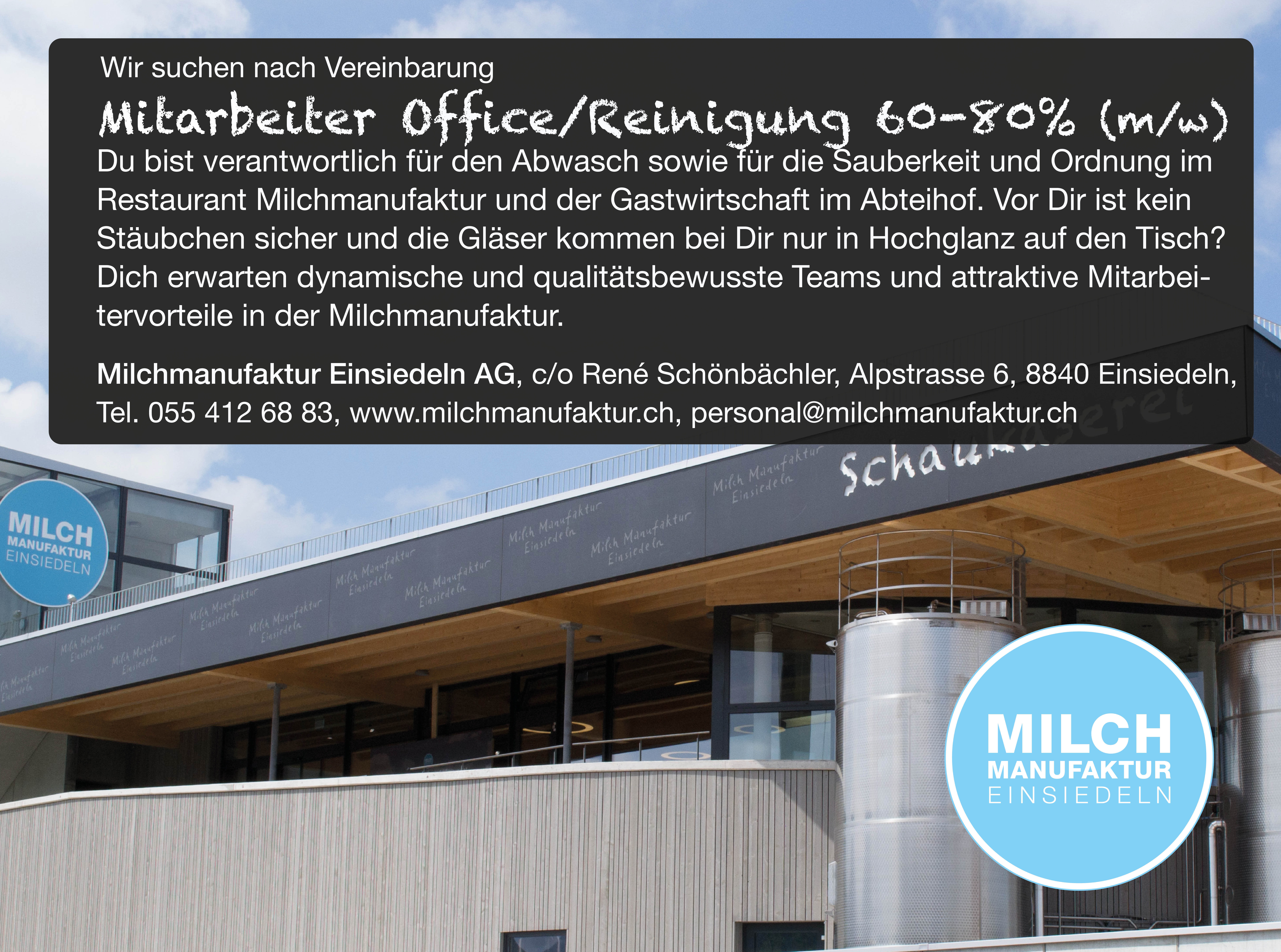 Stelleninserat Office Mitarbeiter in Küche